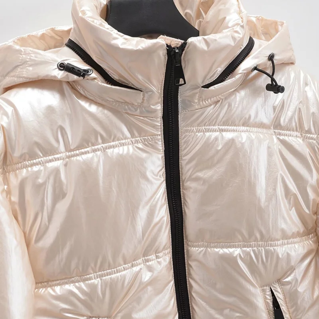 Jaqueta Puffer Feminina Impermeável Modelo Vintage